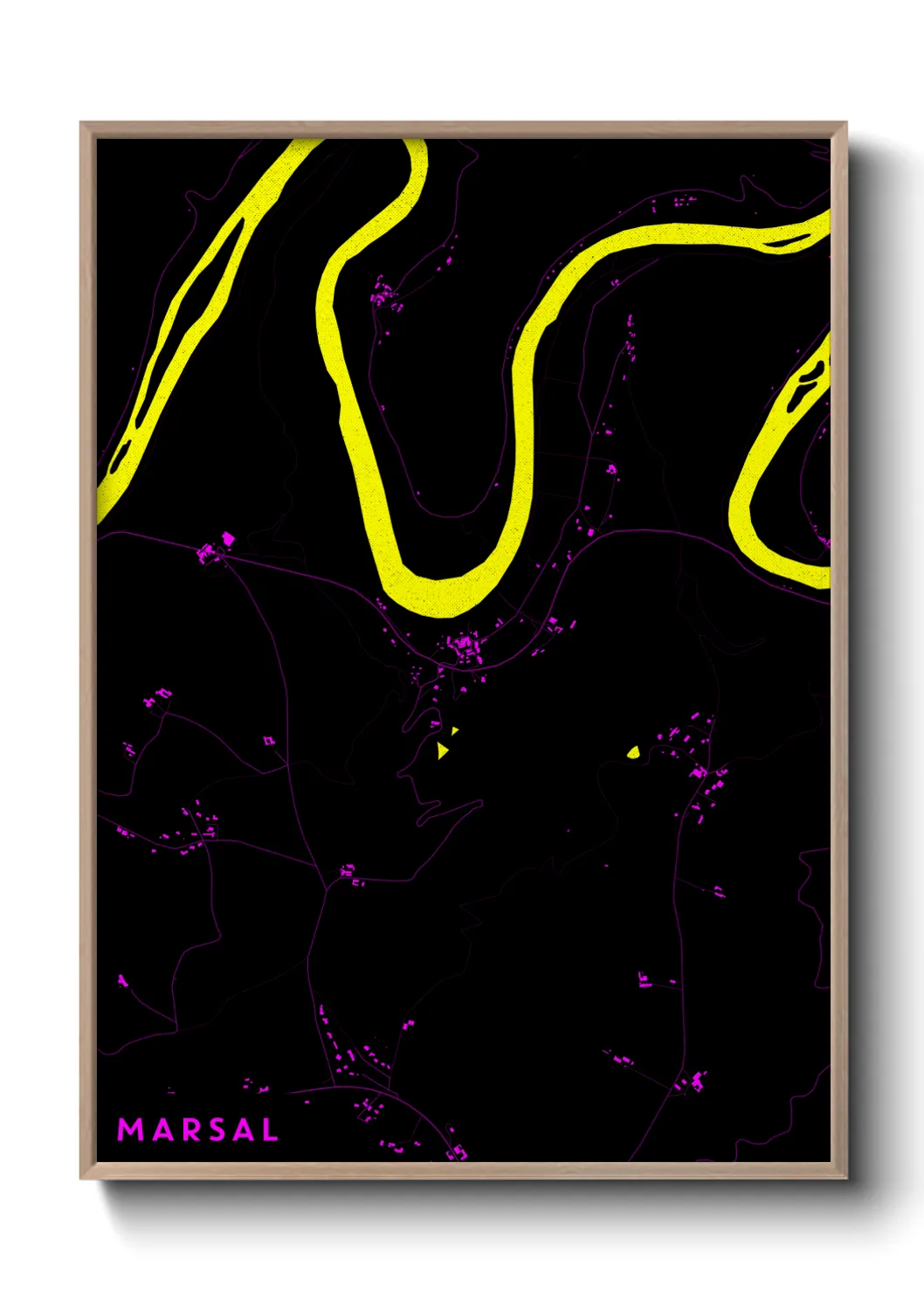 Une affiche de carte sur Marsal