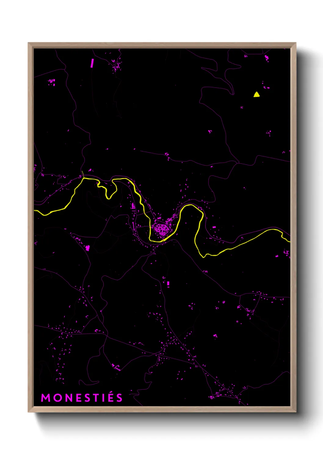 Une affiche de carte sur Monestiés