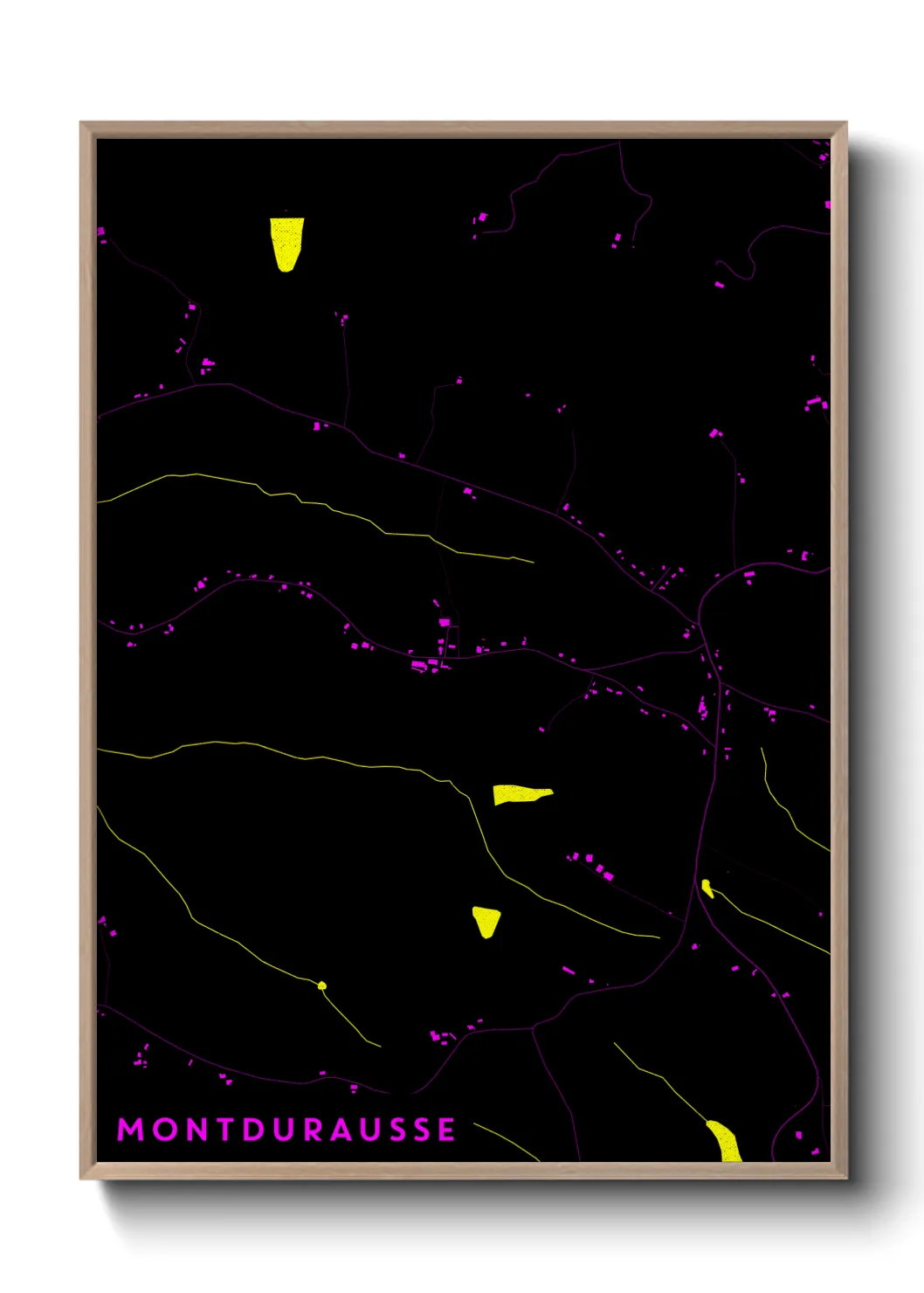 Une affiche de carte sur Montdurausse