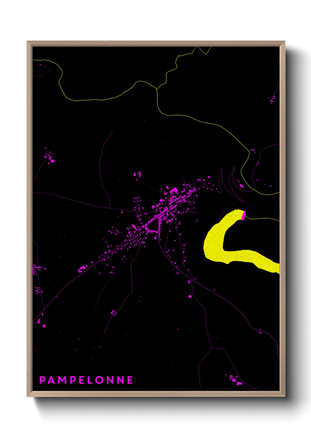 Une affiche de carte sur Pampelonne