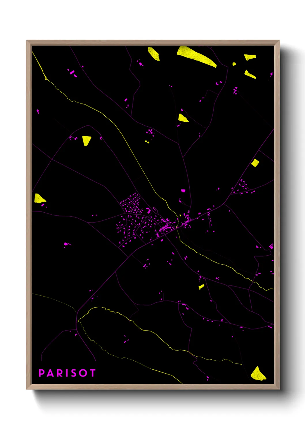 Une affiche de carte sur Parisot