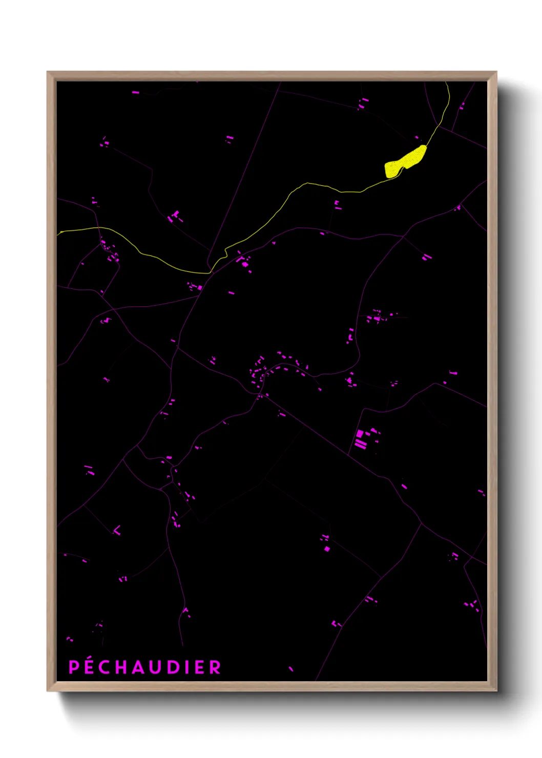 Une affiche de carte sur Péchaudier
