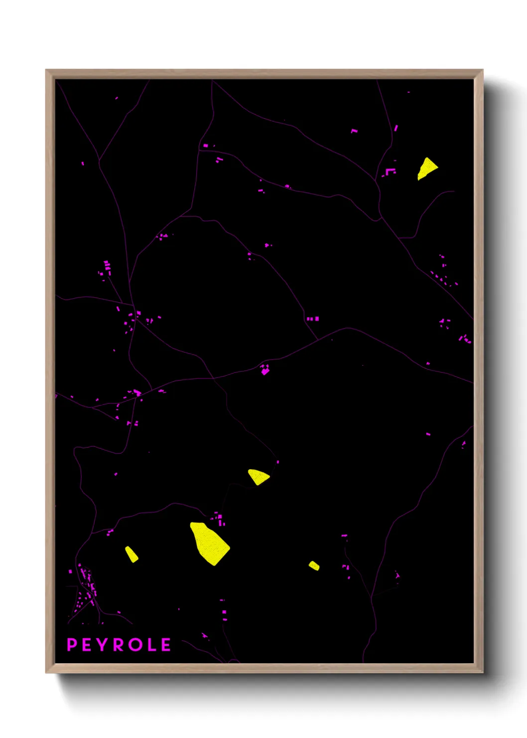 Une affiche de carte sur Peyrole