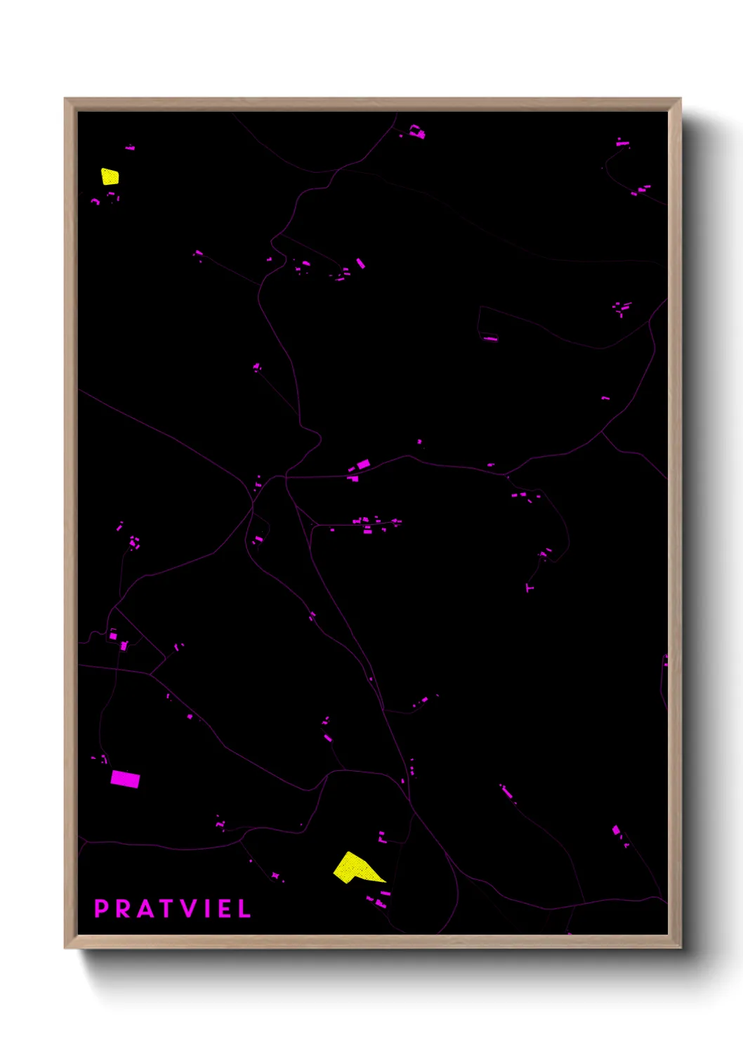 Une affiche de carte sur Pratviel