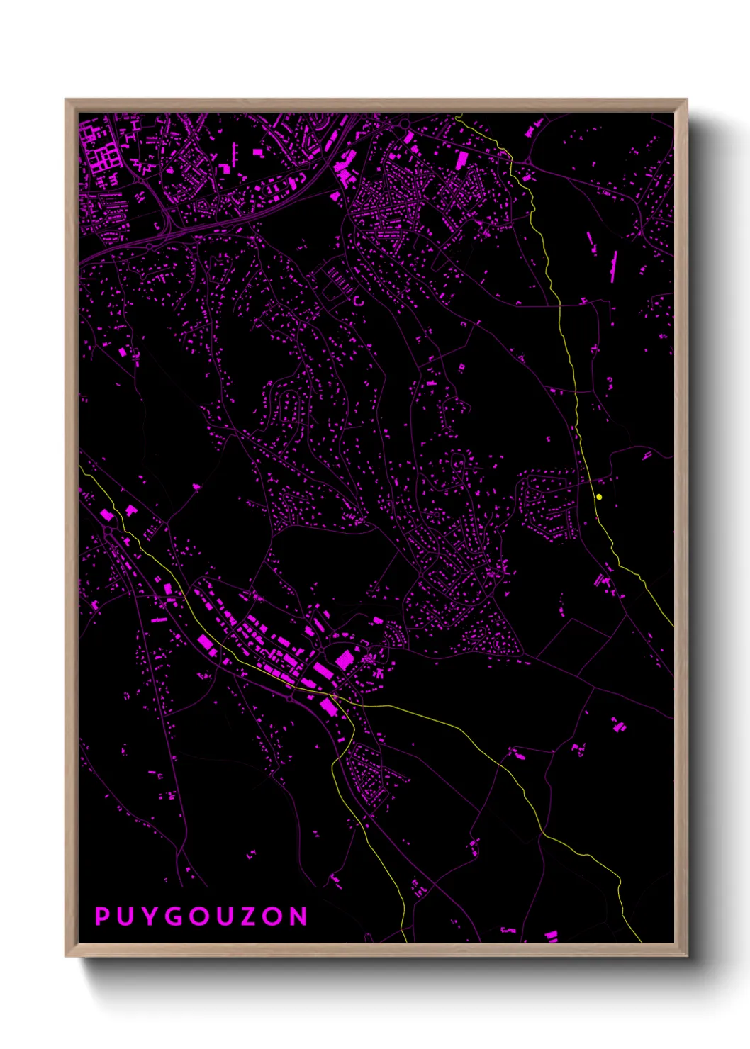 Une affiche de carte sur Puygouzon