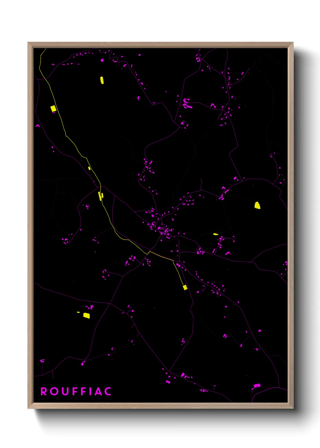 Une affiche de carte sur Rouffiac