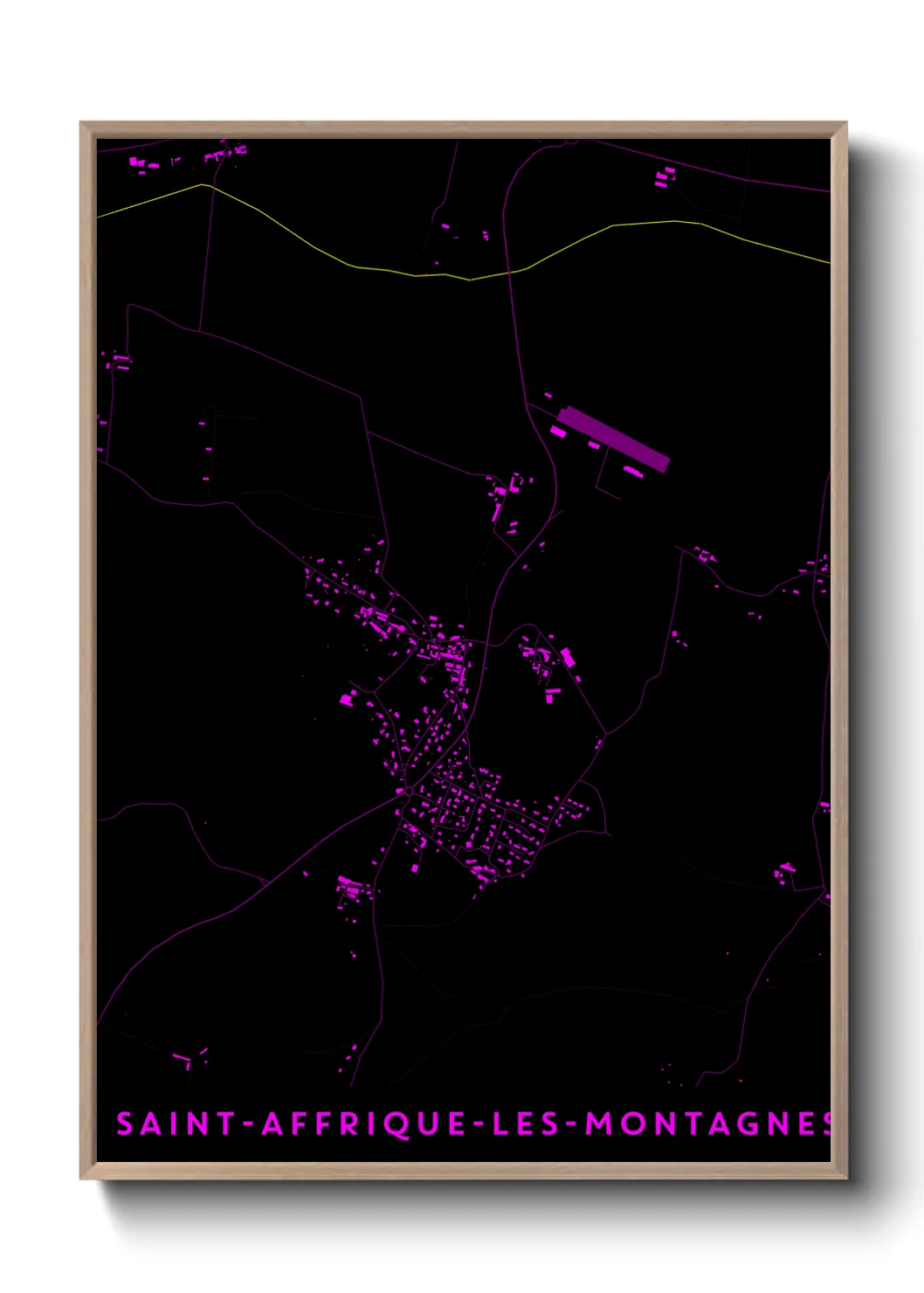 Une affiche de carte sur Saint-Affrique-les-Montagnes