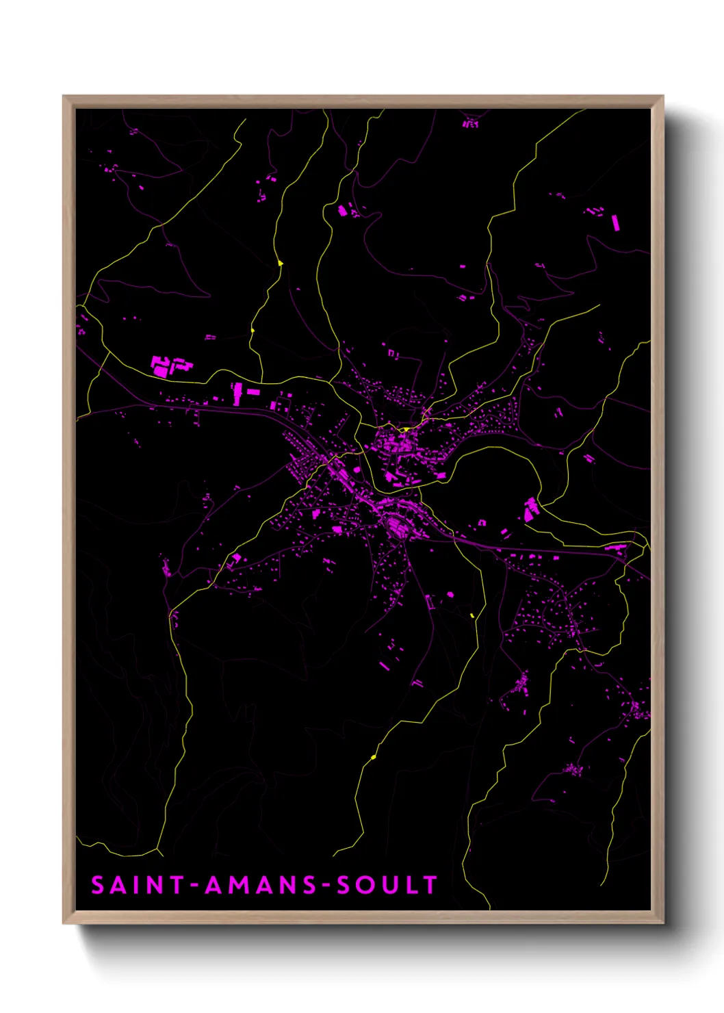 Une affiche de carte sur Saint-Amans-Soult