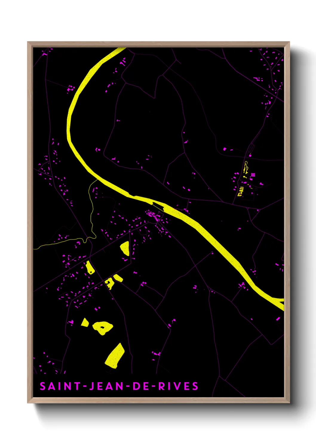 Une affiche de carte sur Saint-Jean-de-Rives