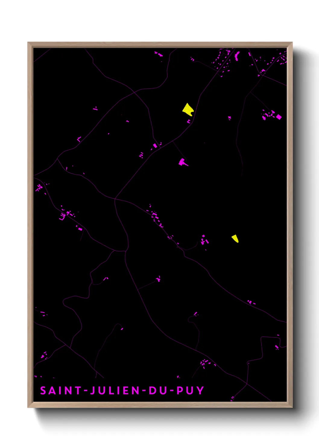 Une affiche de carte sur Saint-Julien-du-Puy
