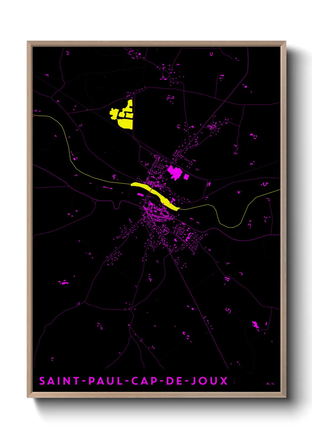 Une affiche de carte sur Saint-Paul-Cap-de-Joux