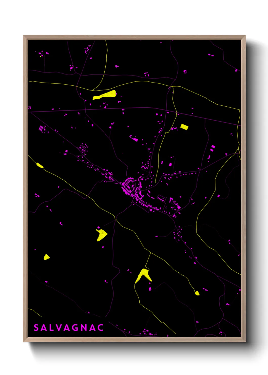 Une affiche de carte sur Salvagnac