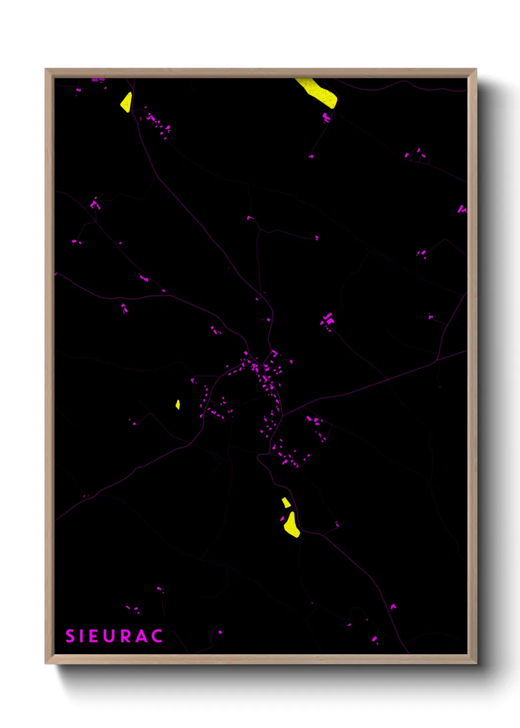 Une affiche de carte sur Sieurac