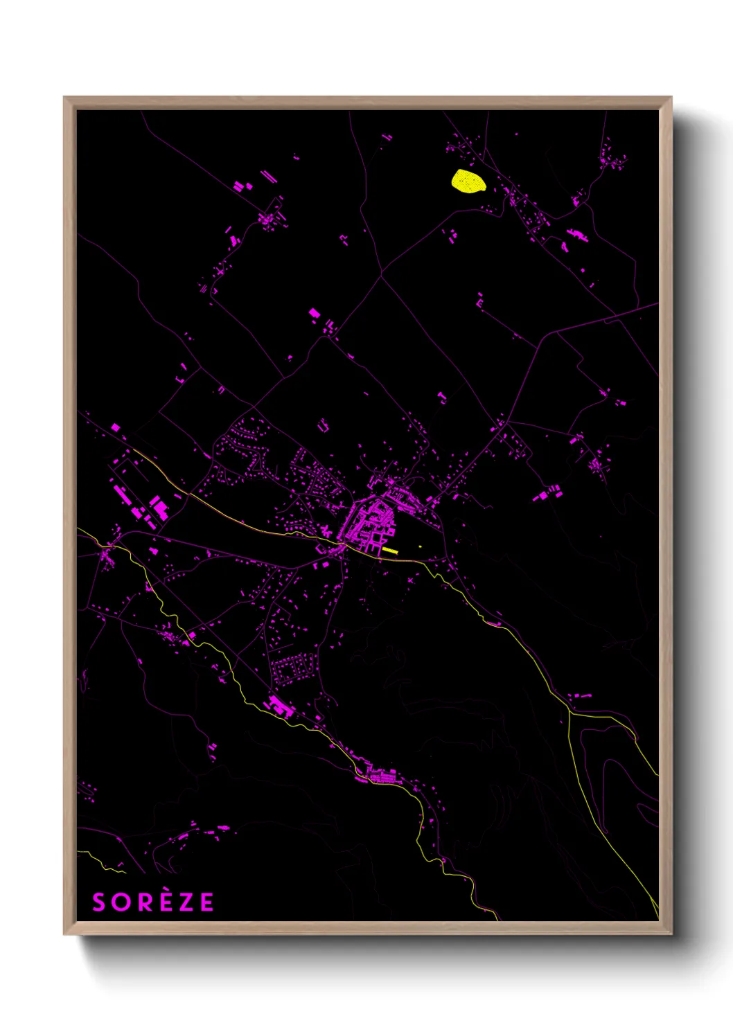 Une affiche de carte sur Sorèze