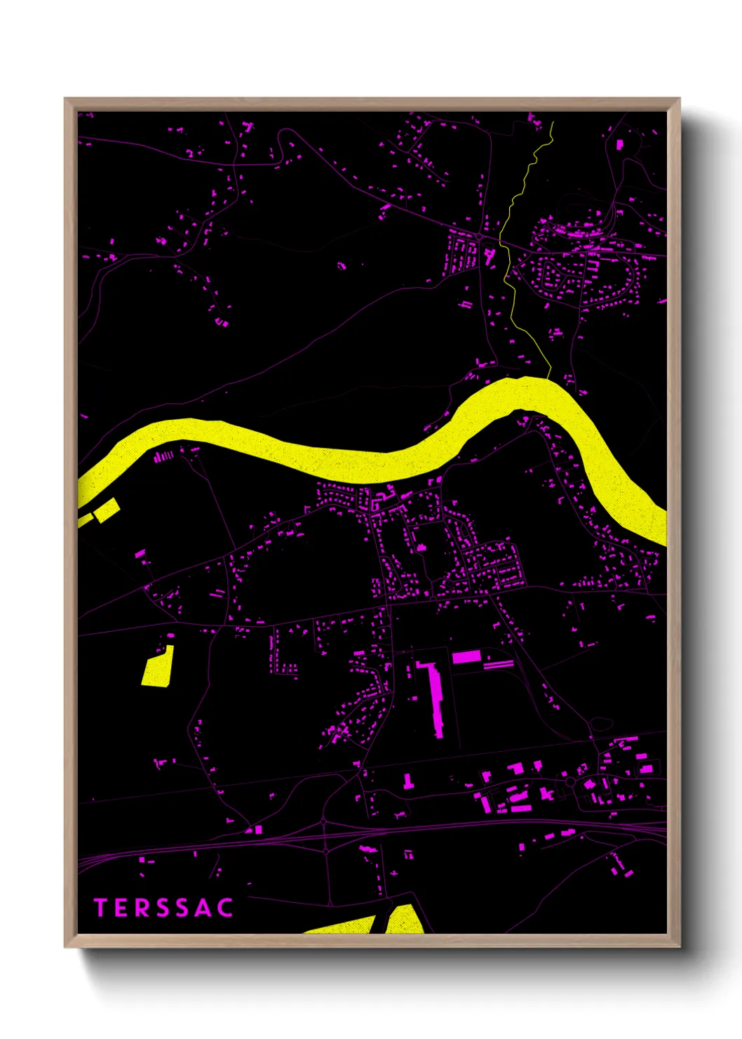 Une affiche de carte sur Terssac