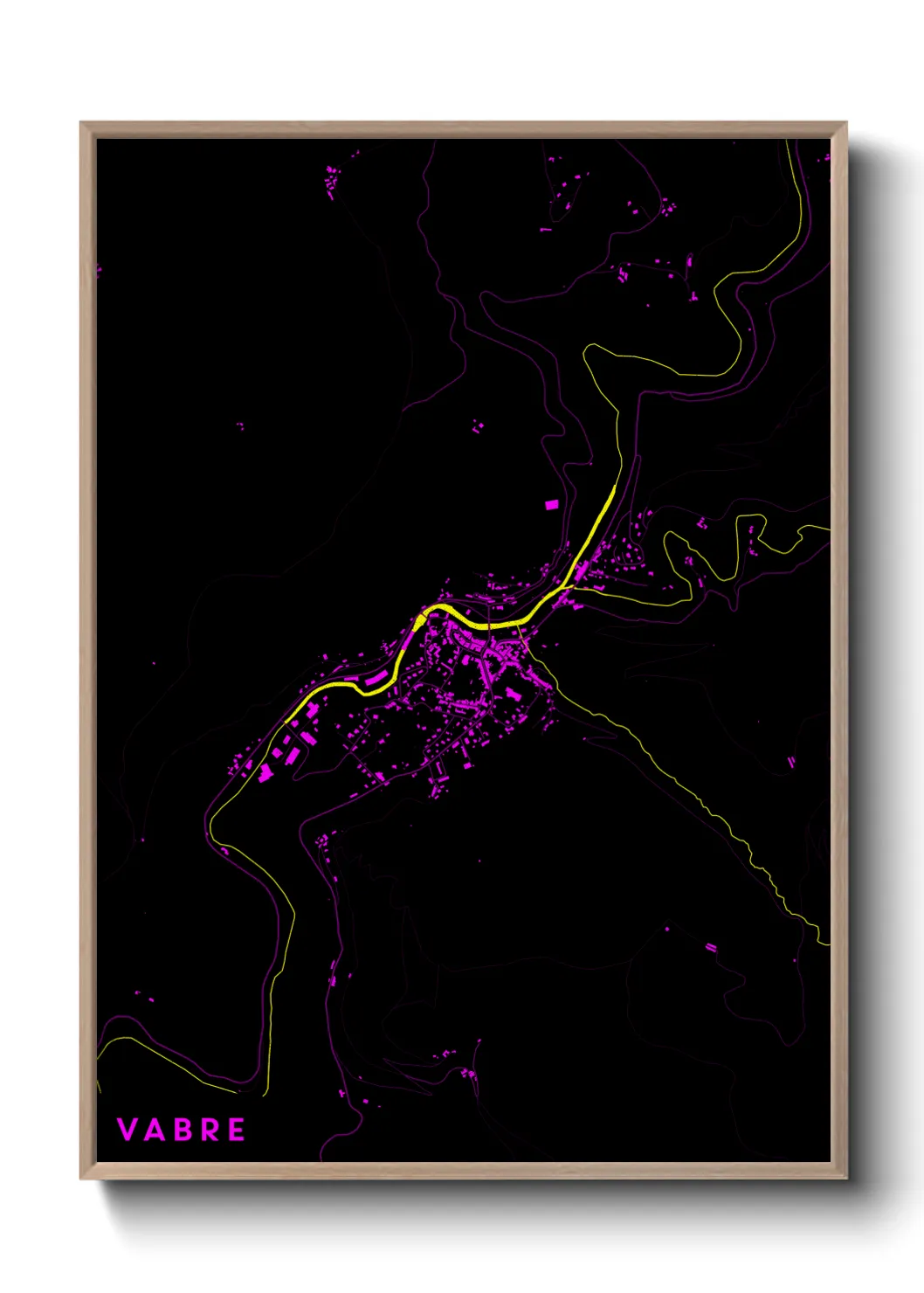 Une affiche de carte sur Vabre