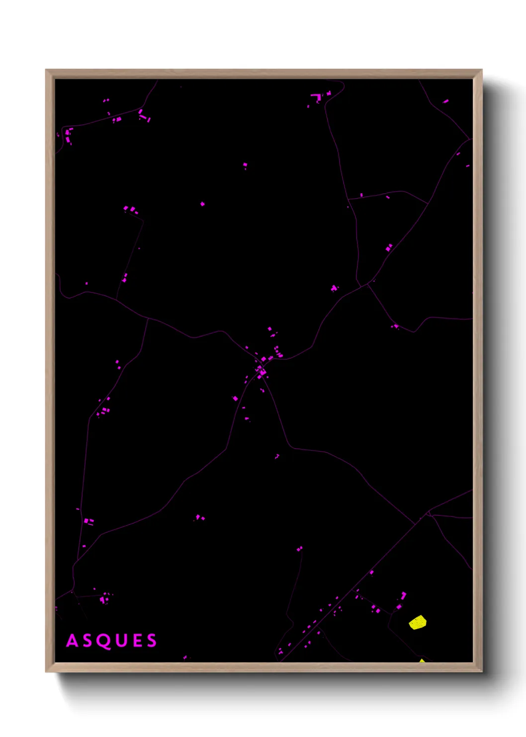 Une affiche de carte sur Asques