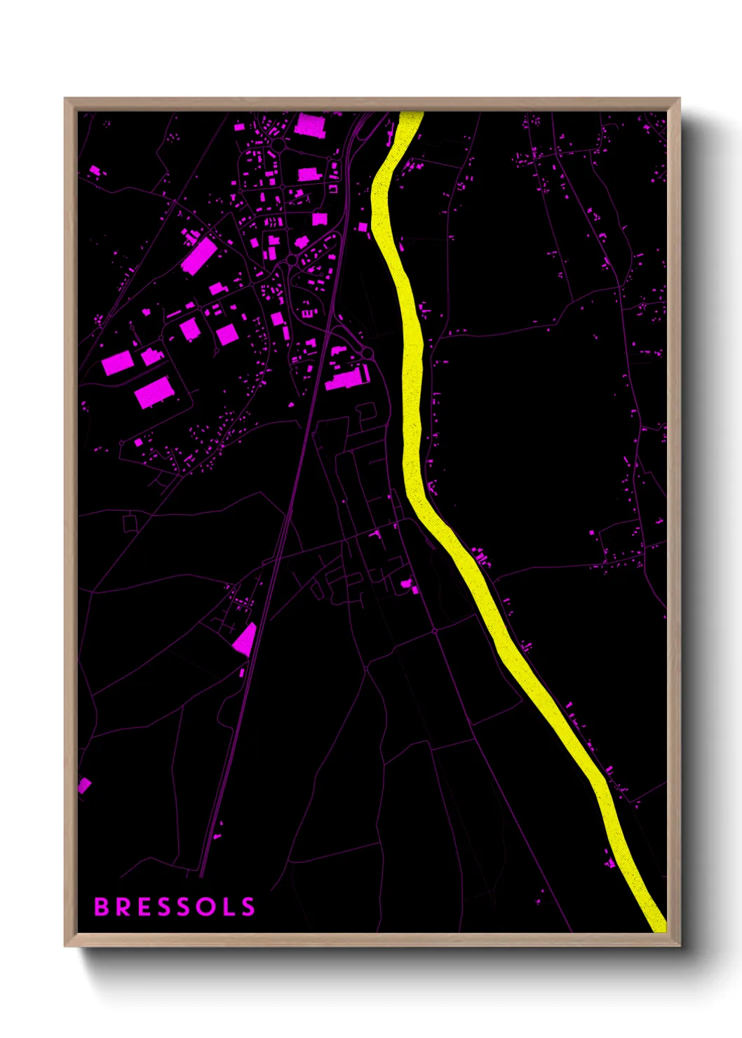 Une affiche de carte sur Bressols