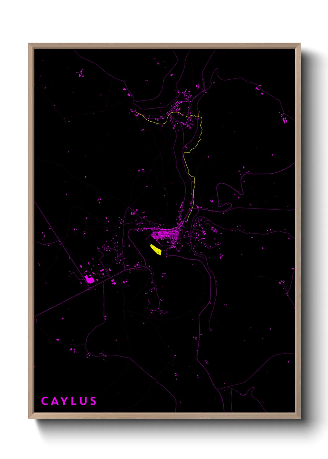 Une affiche de carte sur Caylus