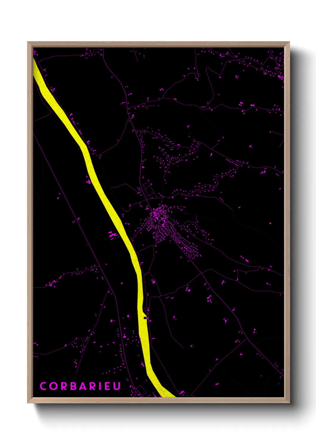 Une affiche de carte sur Corbarieu