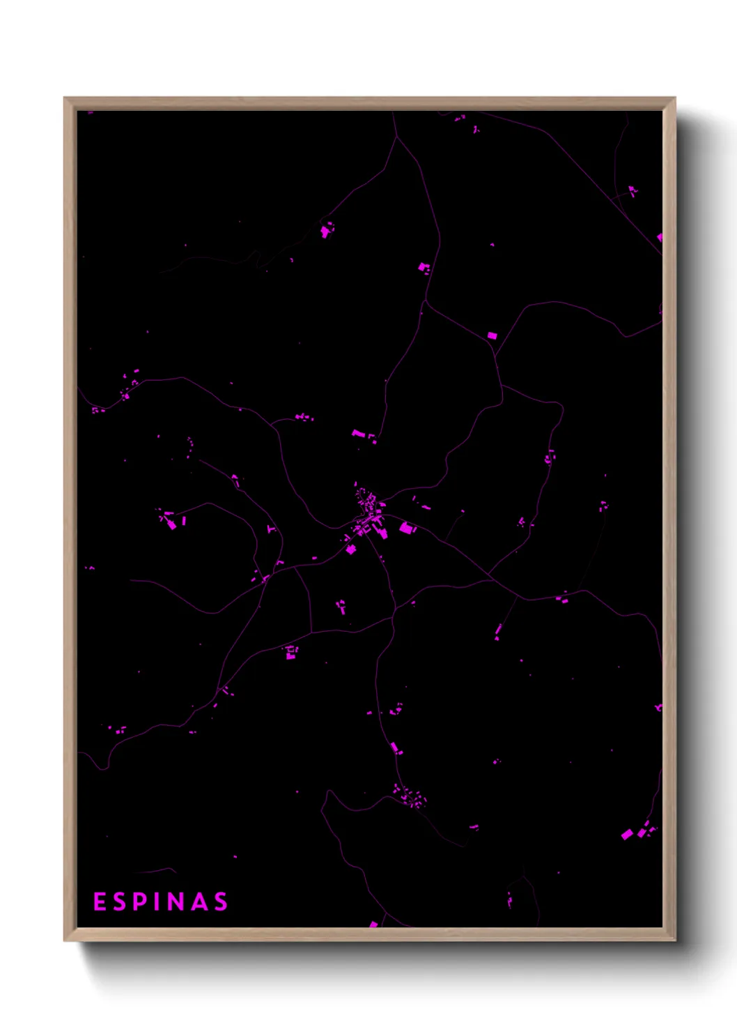 Une affiche de carte sur Espinas