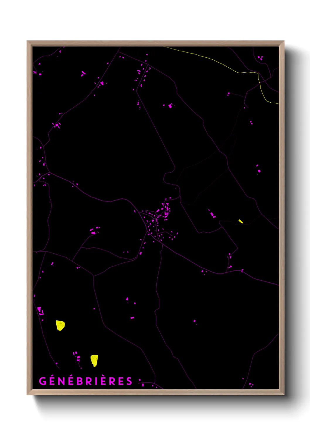 Une affiche de carte sur Génébrières