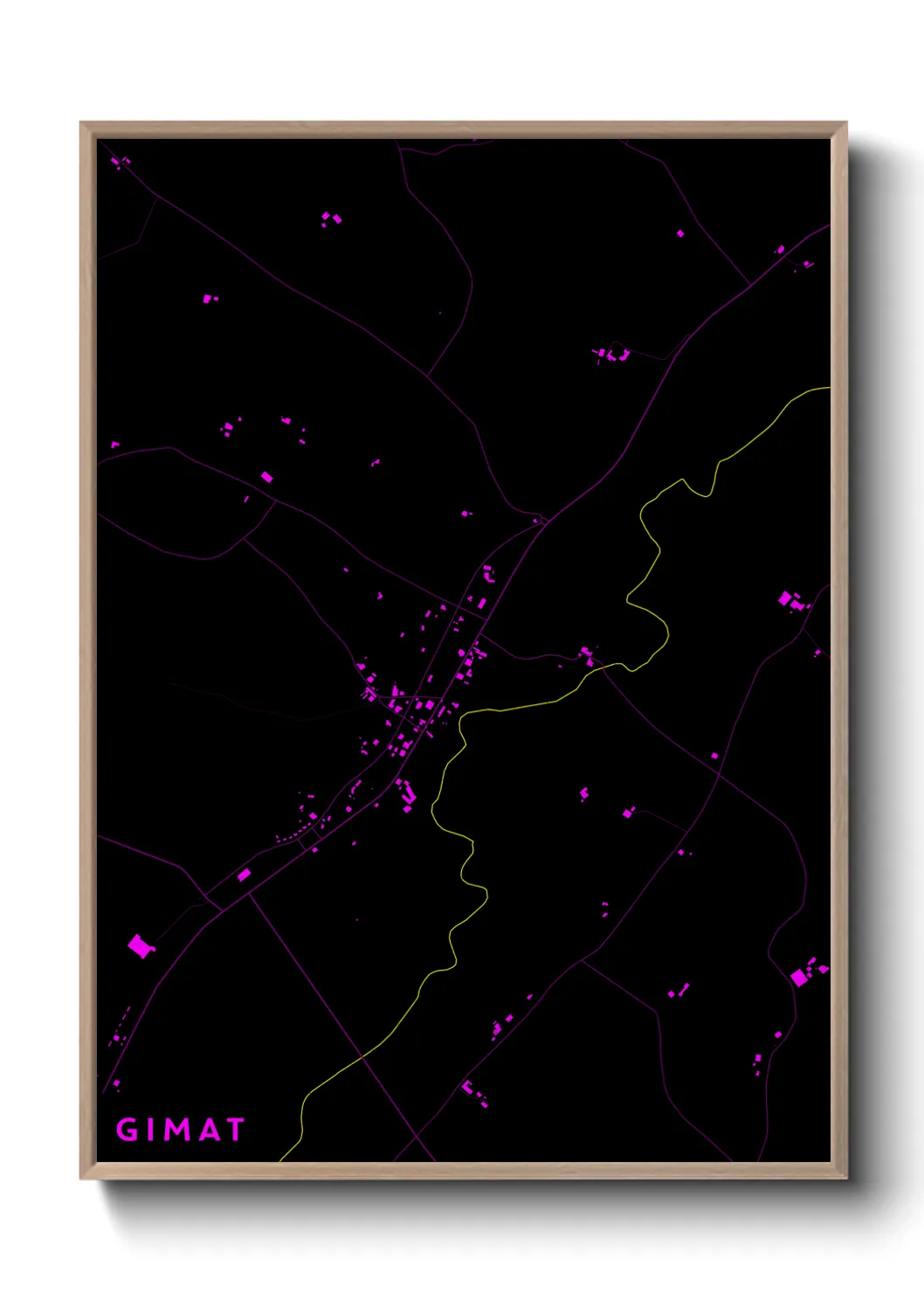 Une affiche de carte sur Gimat