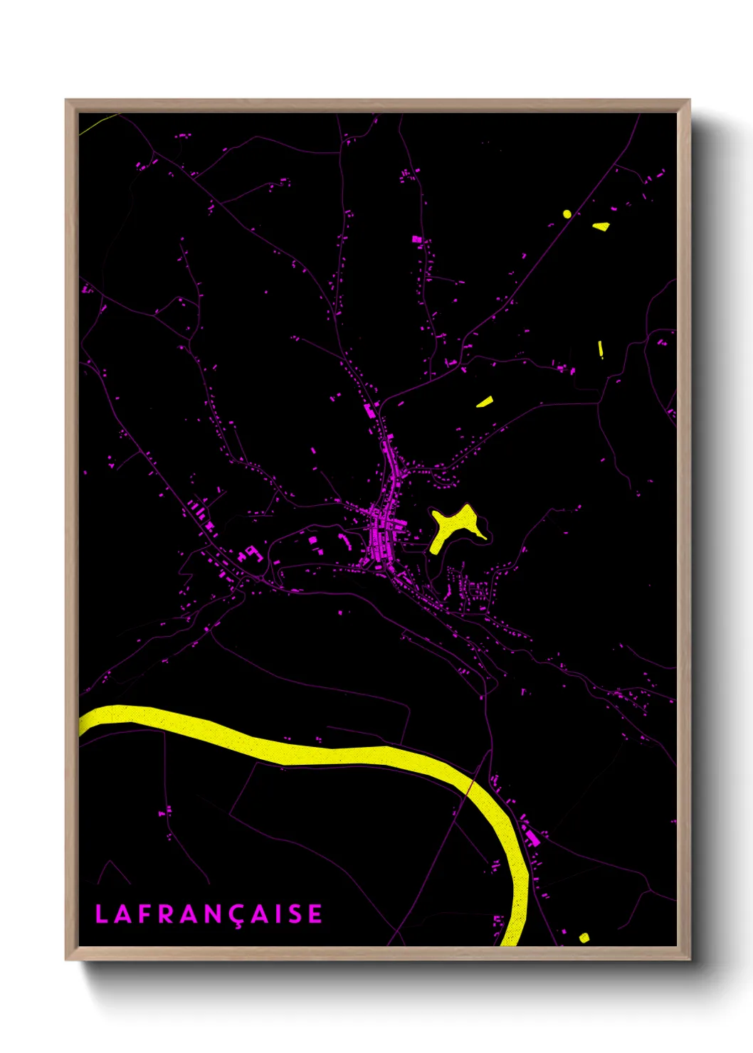 Une affiche de carte sur Lafrançaise