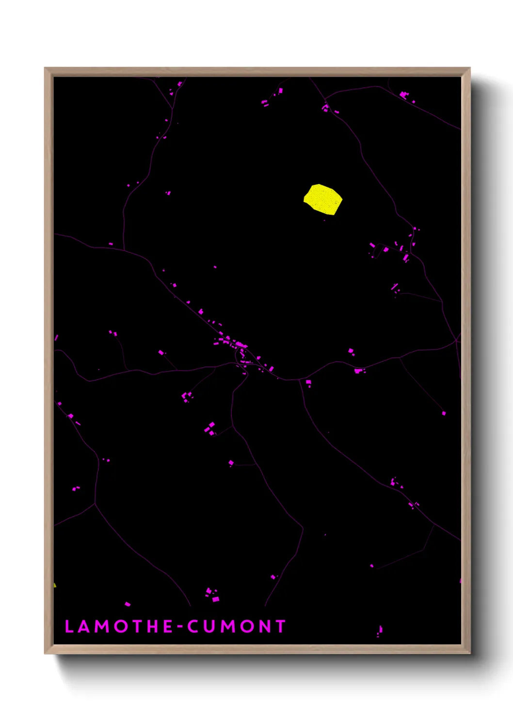 Une affiche de carte sur Lamothe-Cumont