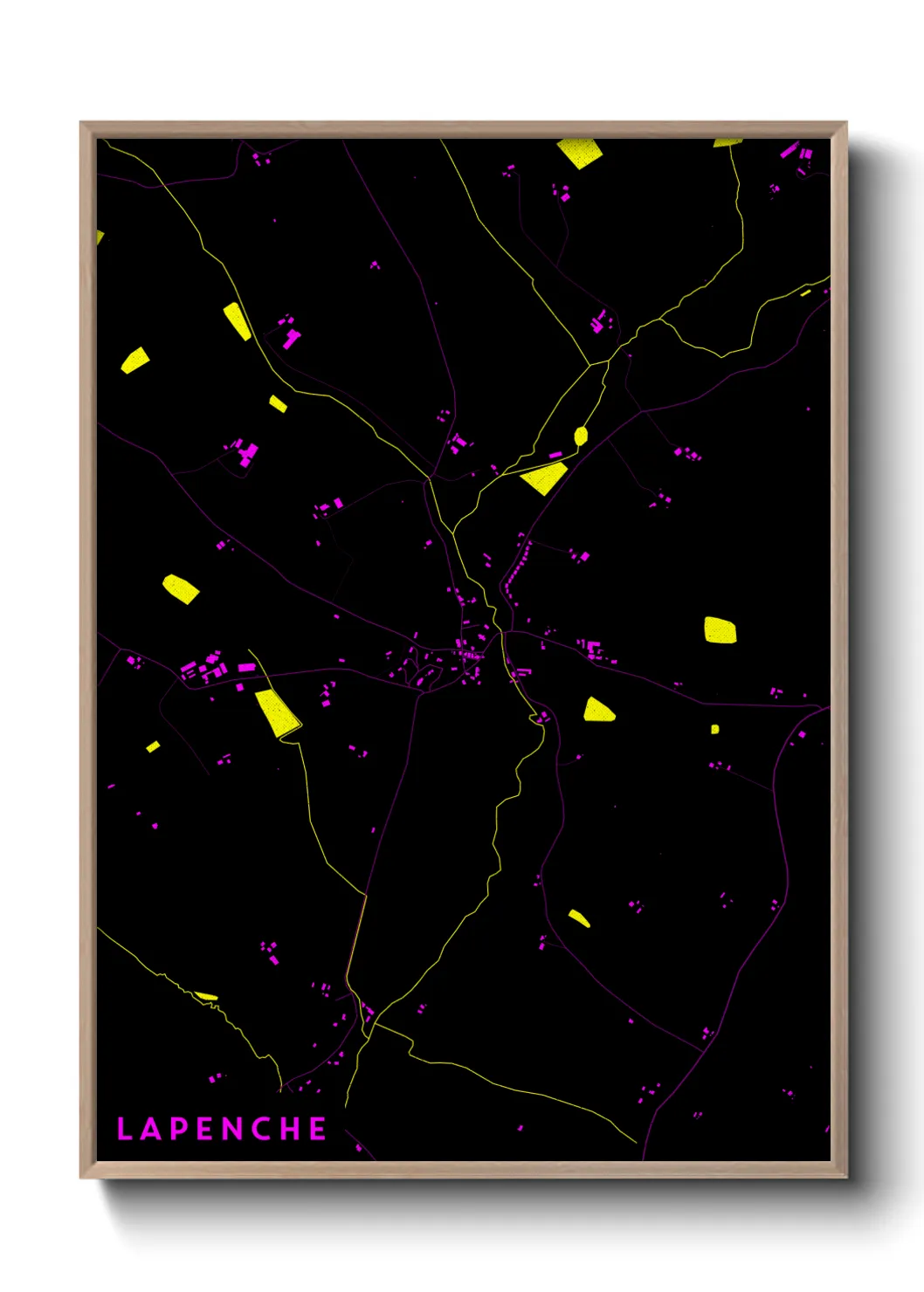 Une affiche de carte sur Lapenche