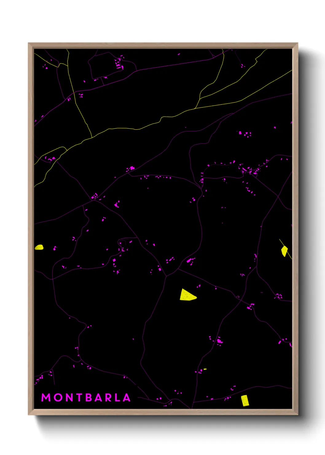 Une affiche de carte sur Montbarla