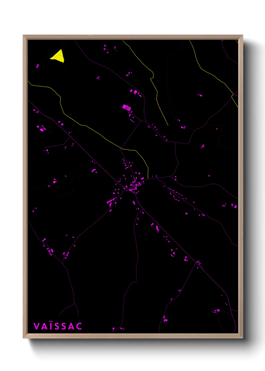 Une affiche de carte sur Vaïssac