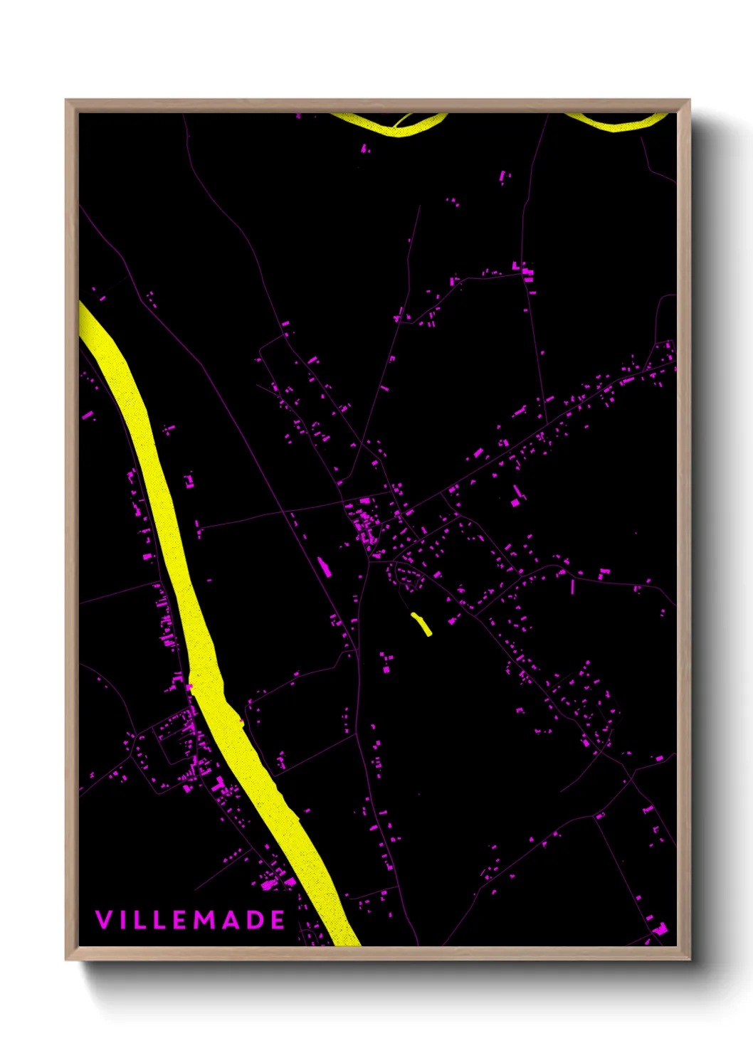 Une affiche de carte sur Villemade