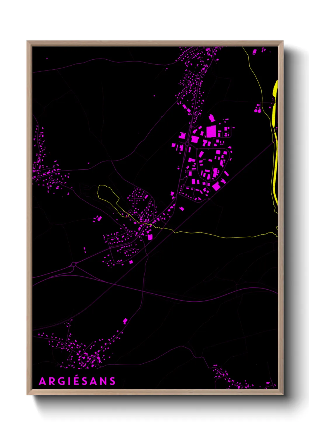 Une affiche de carte sur Argiésans