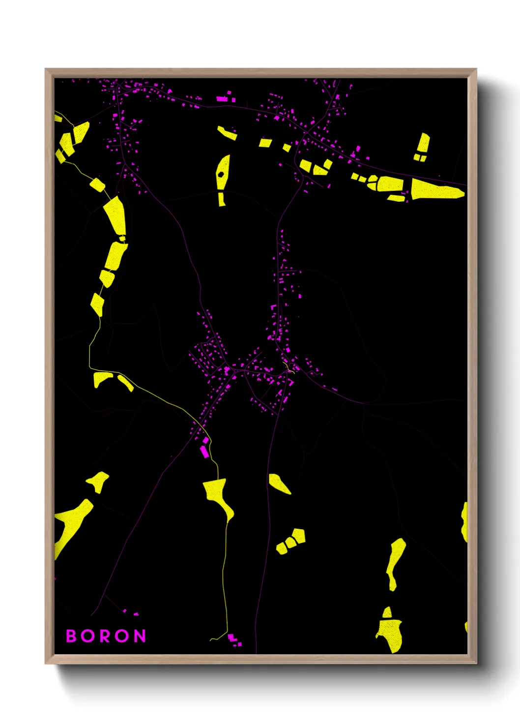 Une affiche de carte sur Boron