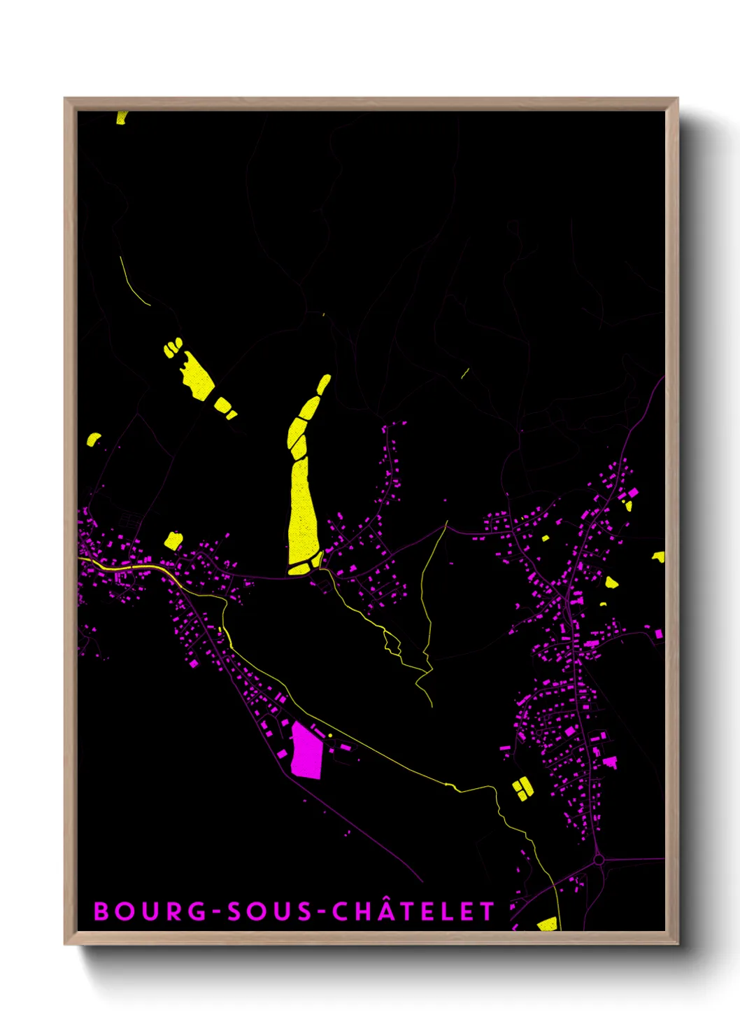 Un poster carteBourg-sous-Châtelet