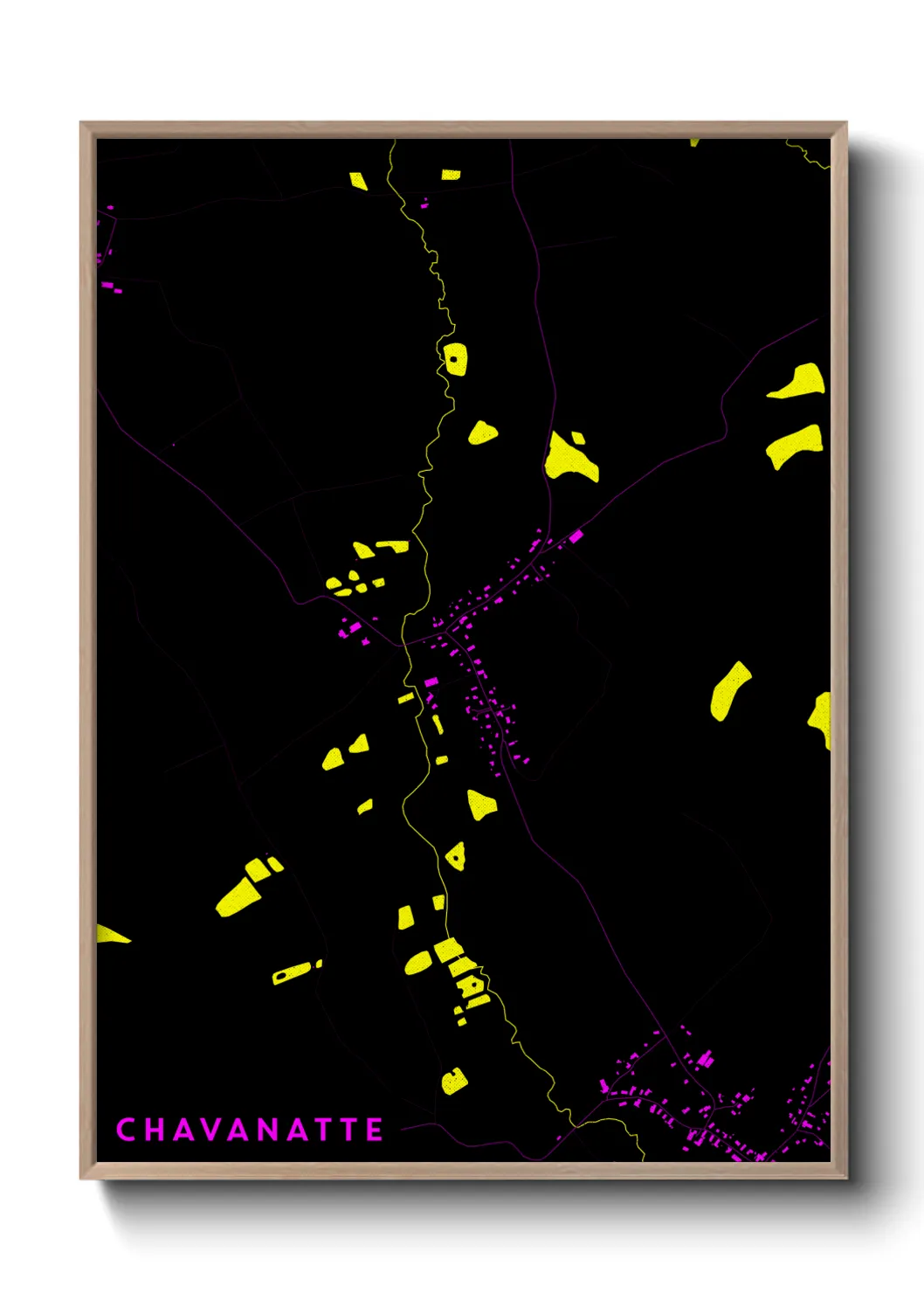 Une affiche de carte sur Chavanatte