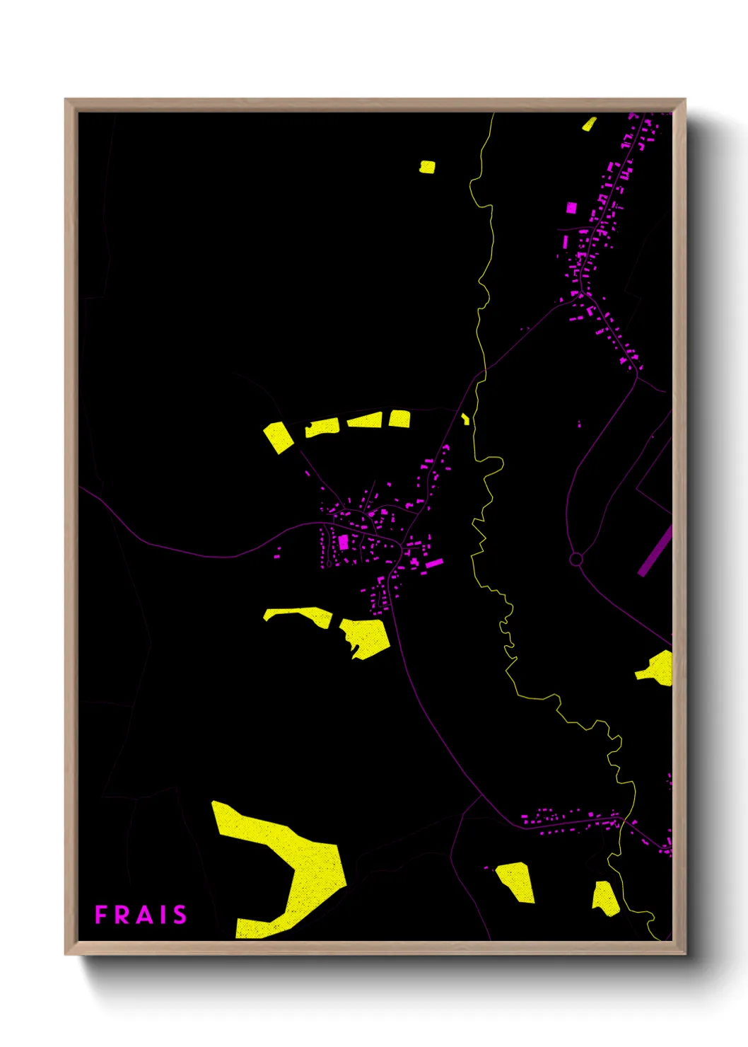 Une affiche de carte sur Frais