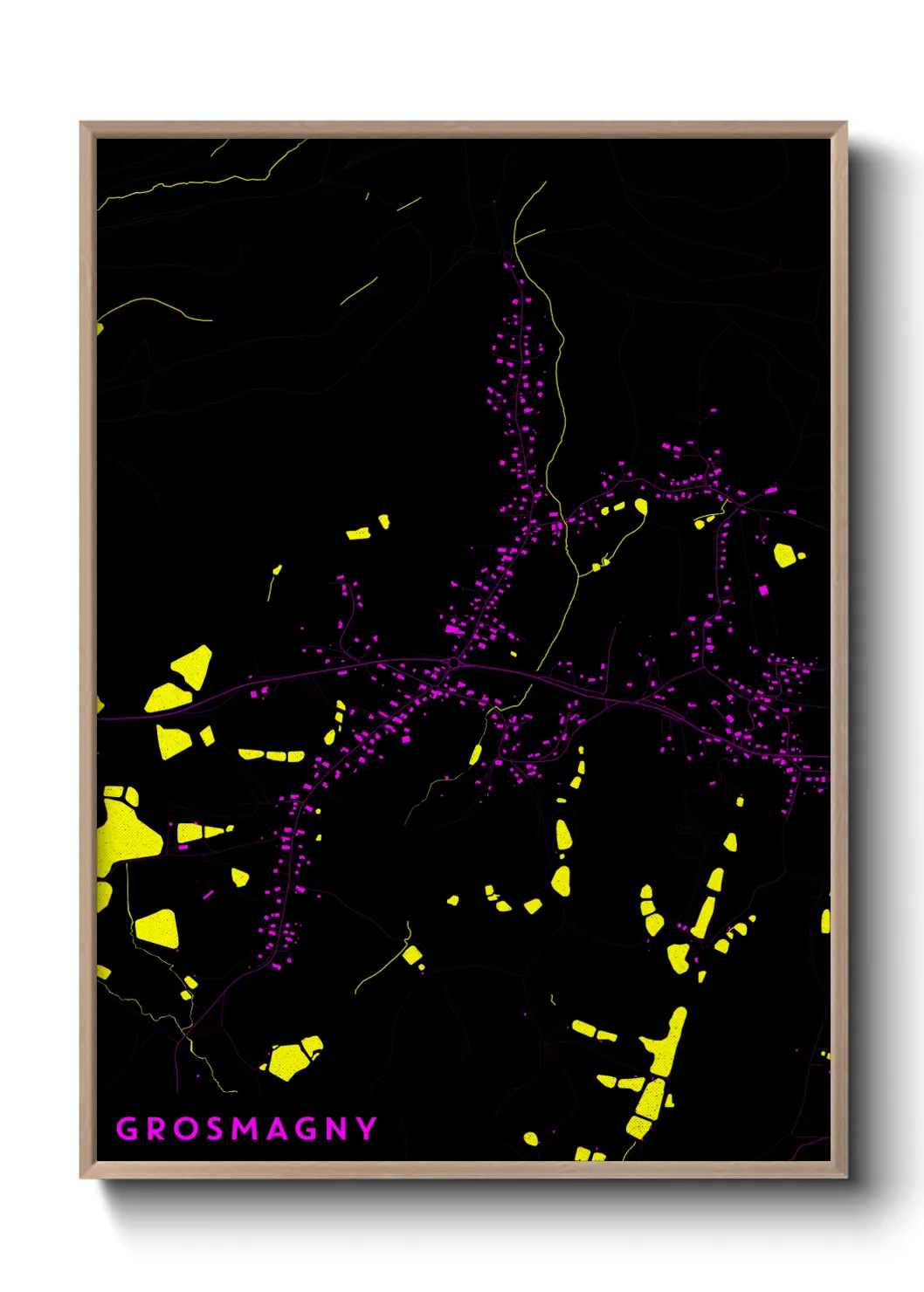 Une affiche de carte sur Grosmagny