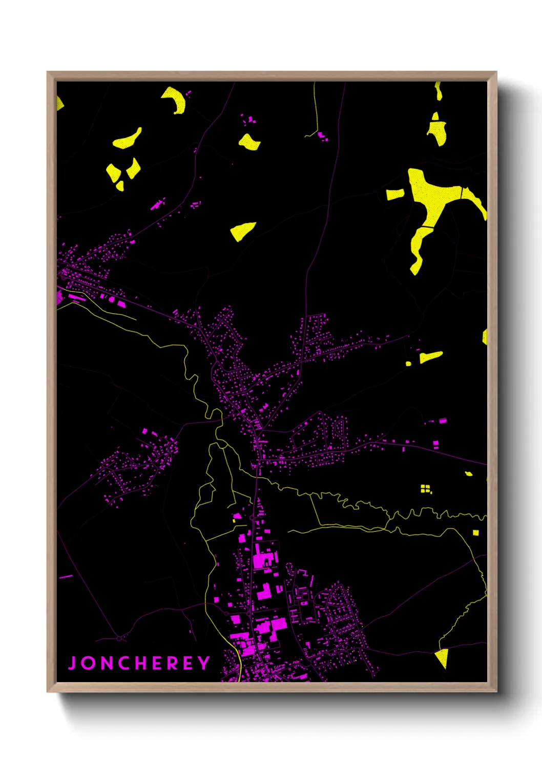 Une affiche de carte sur Joncherey