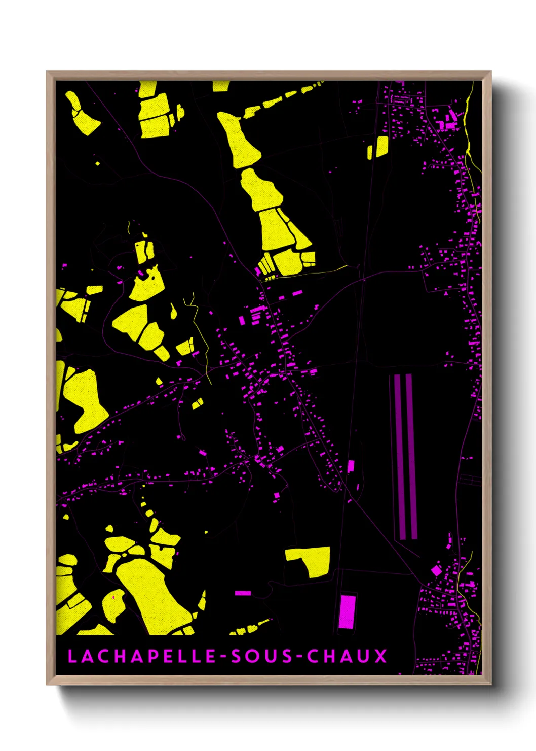 Une affiche de carte sur Lachapelle-sous-Chaux