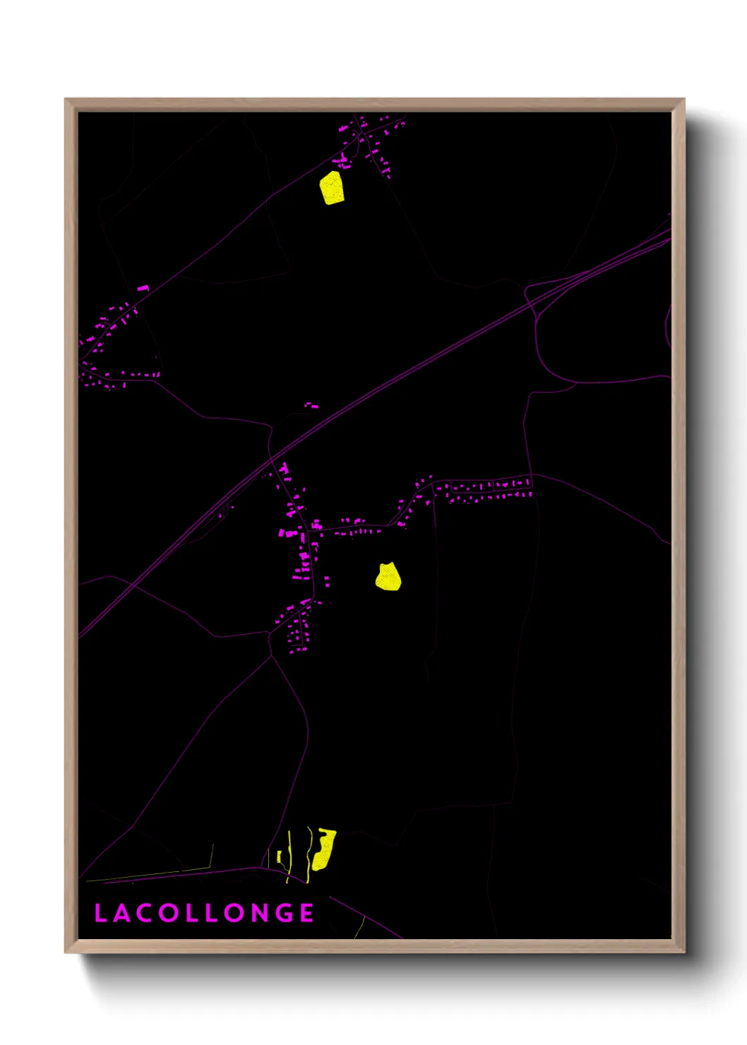 Une affiche de carte sur Lacollonge