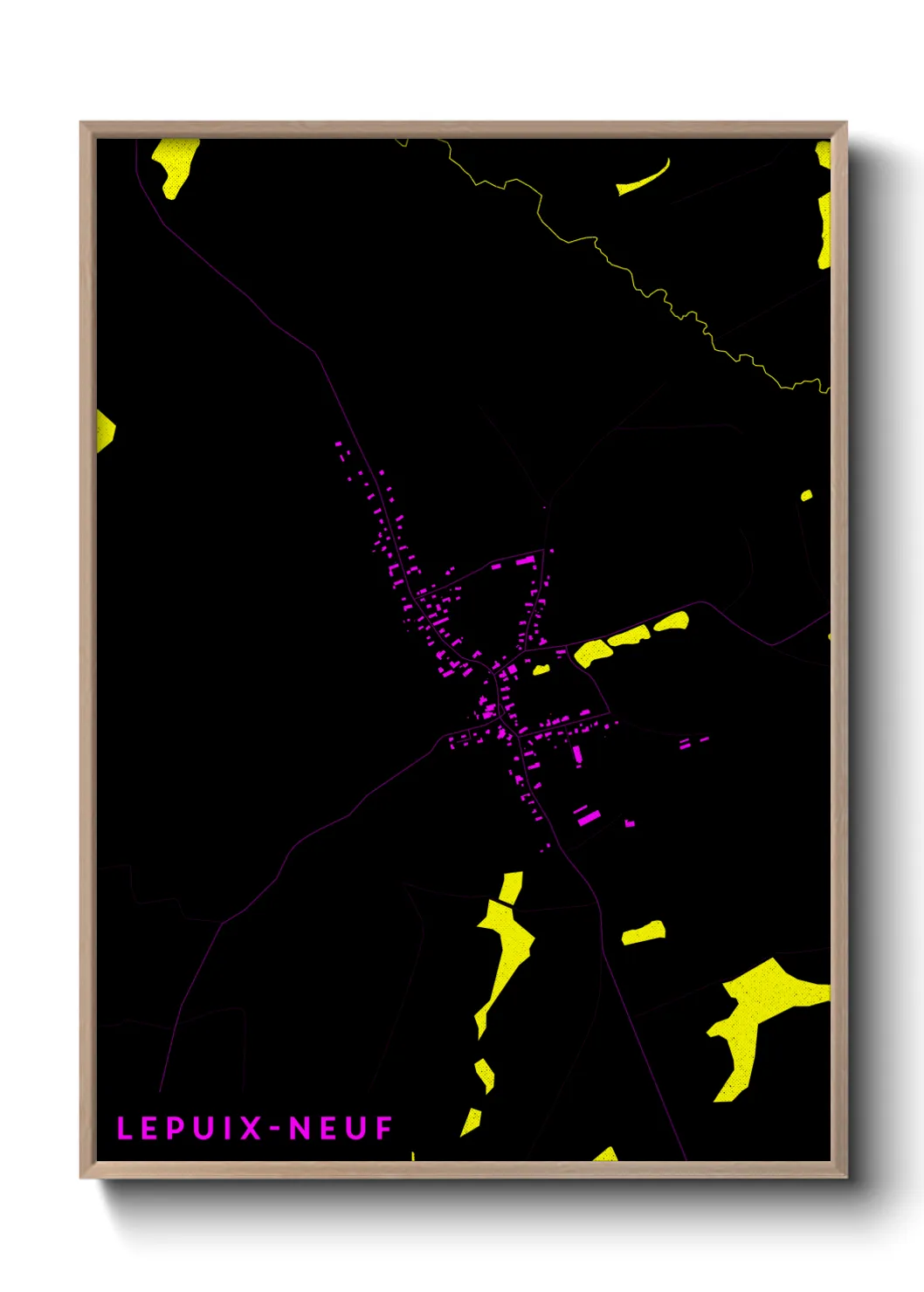 Une affiche de carte sur Lepuix-Neuf