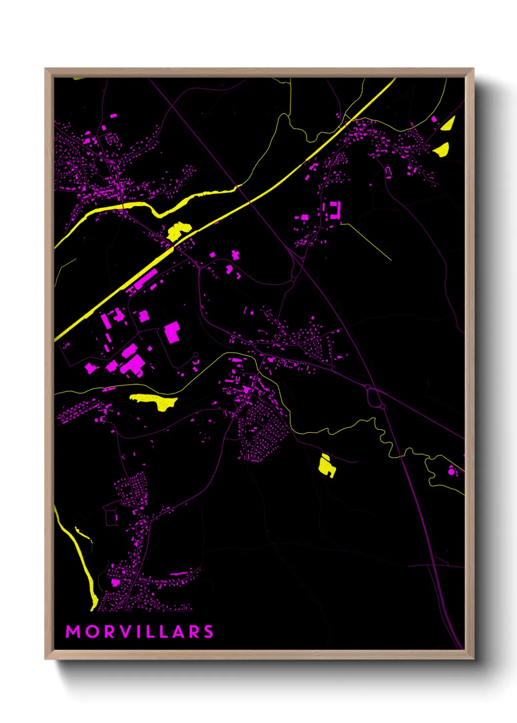 Une affiche de carte sur Morvillars