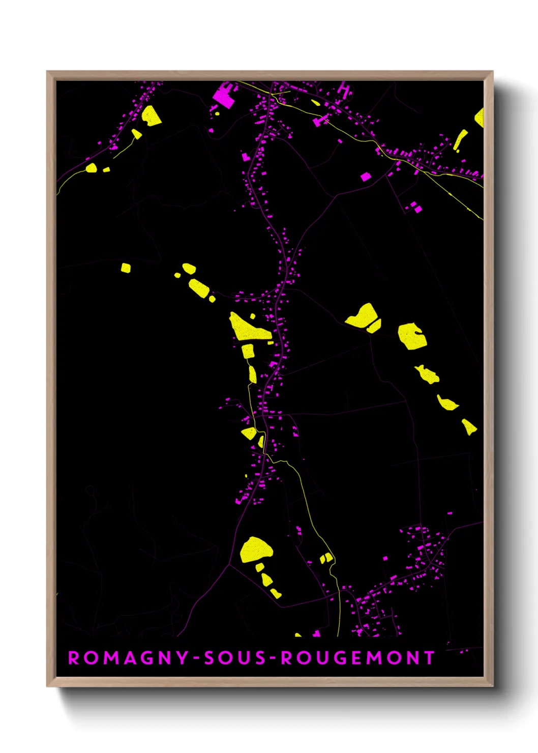 Une affiche de carte sur Romagny-sous-Rougemont