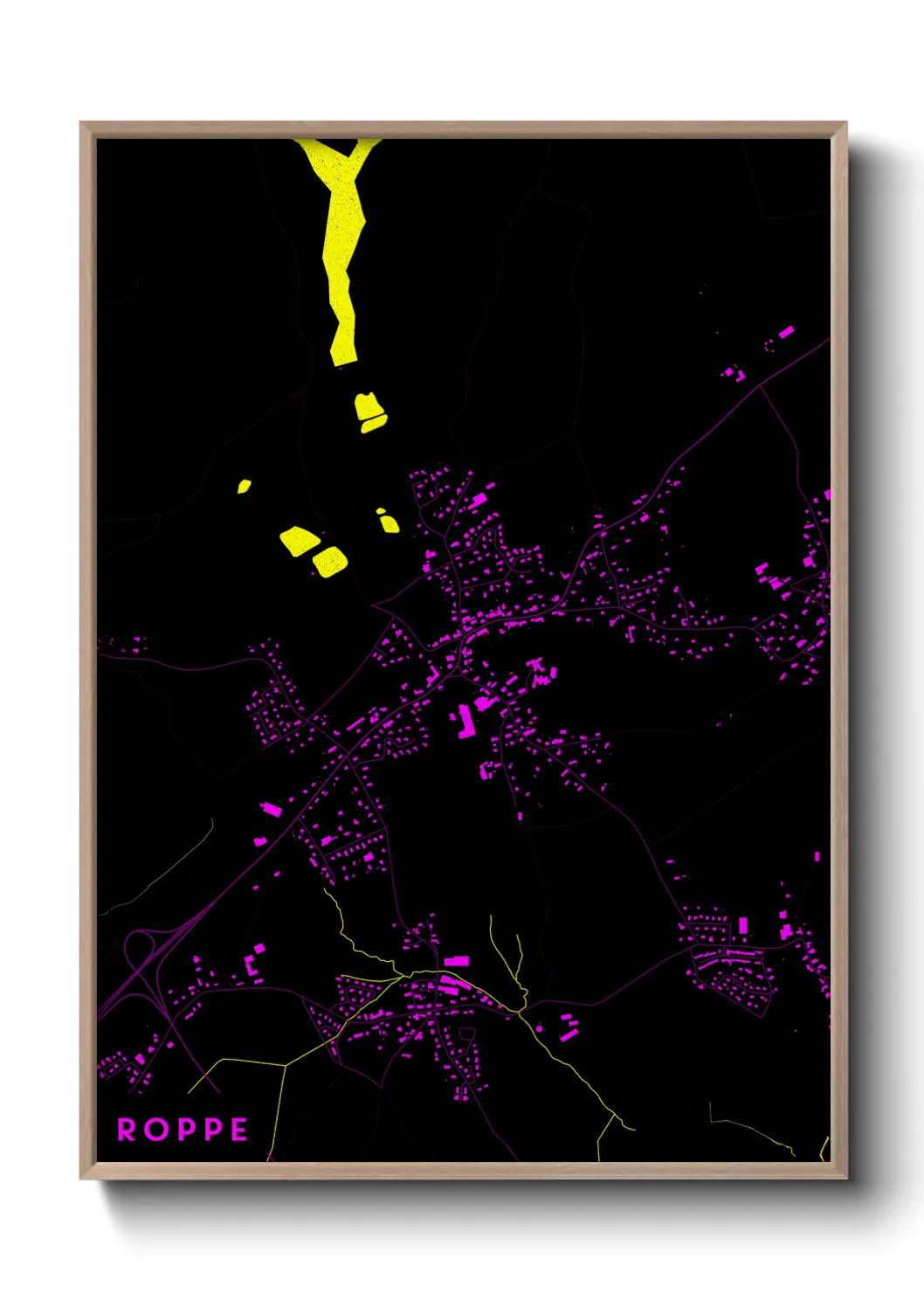 Une affiche de carte sur Roppe