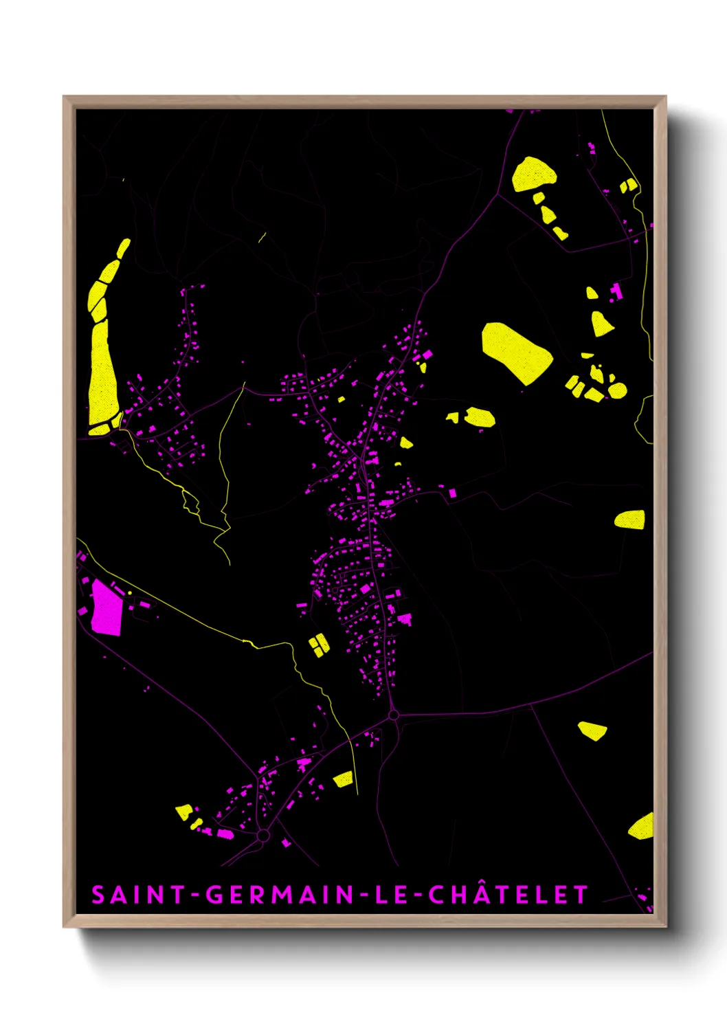 Une affiche de carte sur Saint-Germain-le-Châtelet