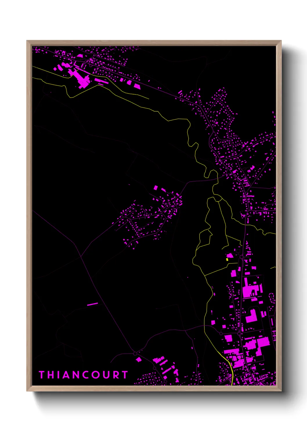 Une affiche de carte sur Thiancourt
