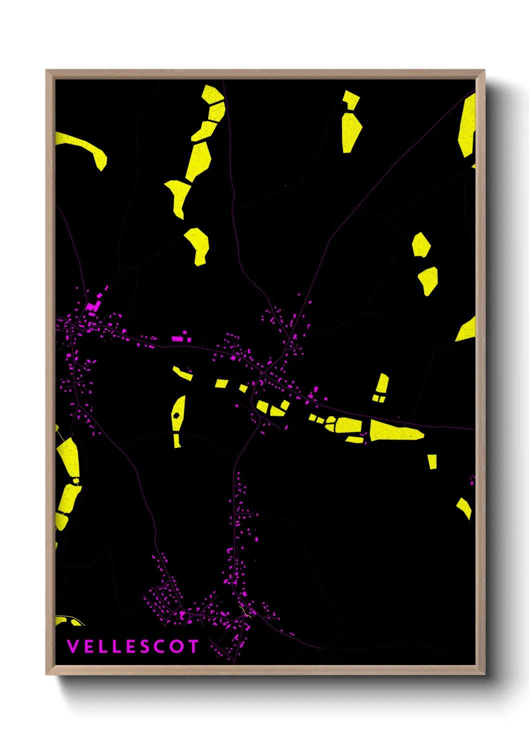 Une affiche de carte sur Vellescot