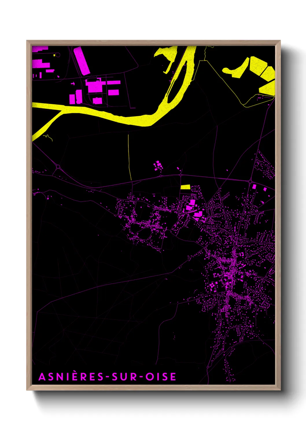 Un poster carteAsnières-sur-Oise